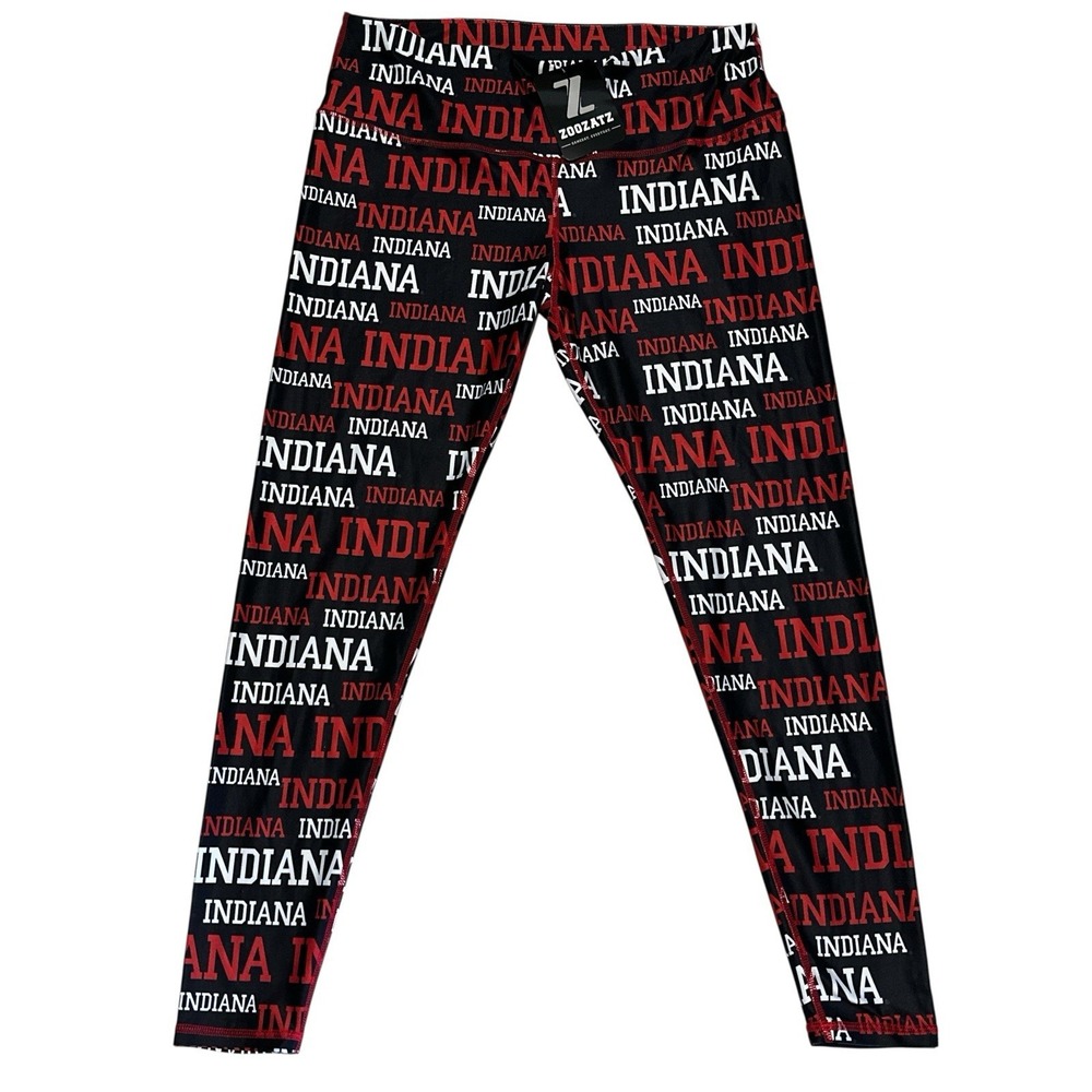 Indiana‎ University Hoosiers ZooZatz Mascott Gameday Leggings Size XL RN#73668